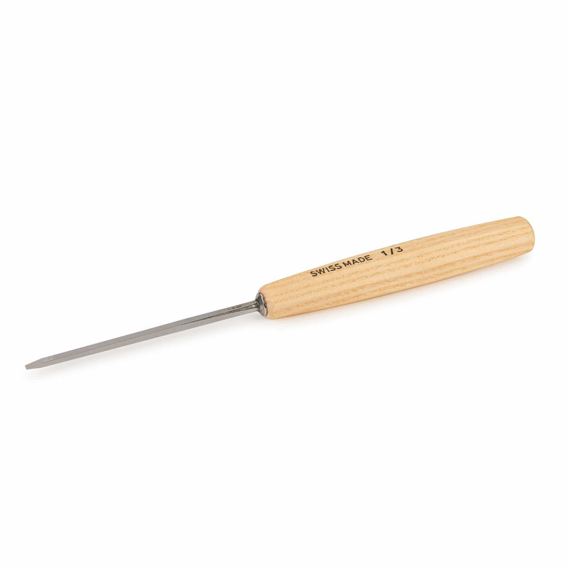 Double Bevel Straight Chisel - Types:Full Size - Sweep:Number 1 - Size:3 mm
